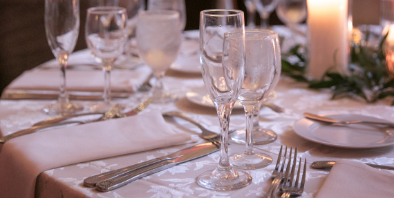 Placesetting on Wedding Table